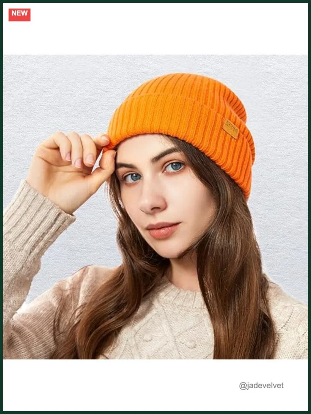 100% Merino Wool Cuff Beanie Hat - Unisex Warm Winter Skully Cap